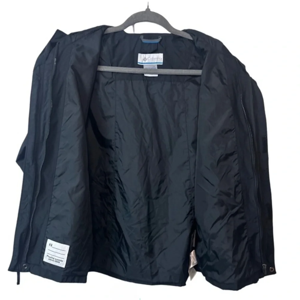 Columbia Interchange Hooded Rain Jacket Colorblock Blue Boys Size‎ L 14/16